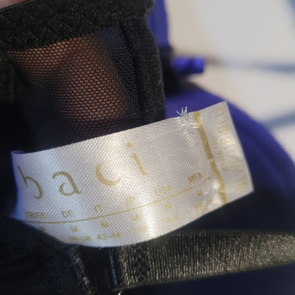 Baci Babydoll Victorian Bustier Corset Midnight Blue and Black Size Medium 8-10 - Picture 5 of 5